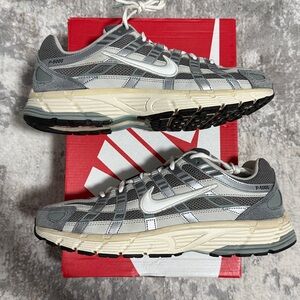 Nike P-6000 Gray and White Running Shoes